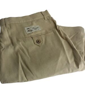 the kahala pleated tan tencel silk shorts Size 33